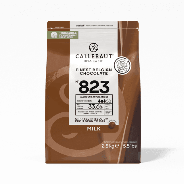 Callebaut Recipe 823 Belgian Milk Chocolate Callets 2.5kg