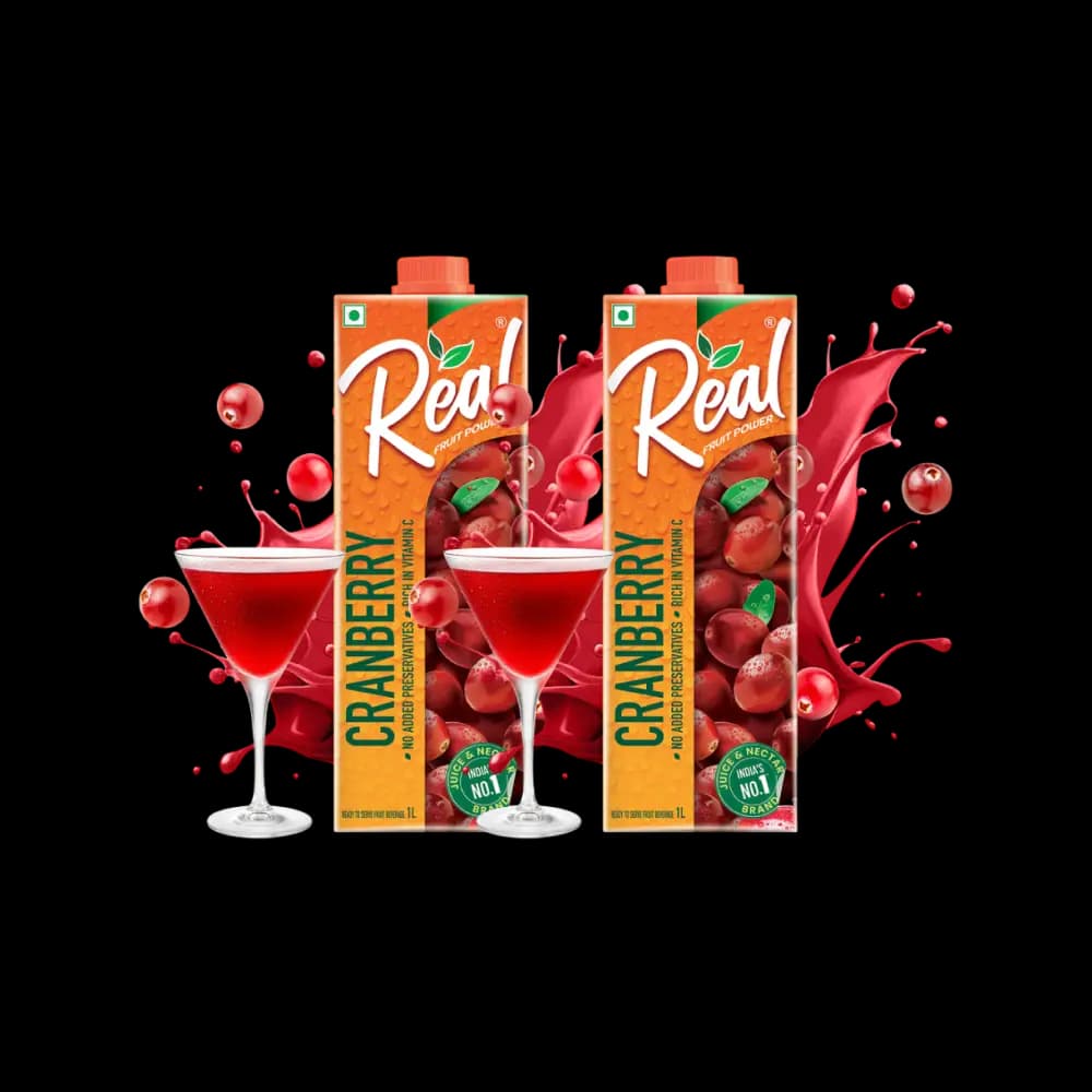 Real Fruit Power Cranberry Juice for Mocktails and Coolers